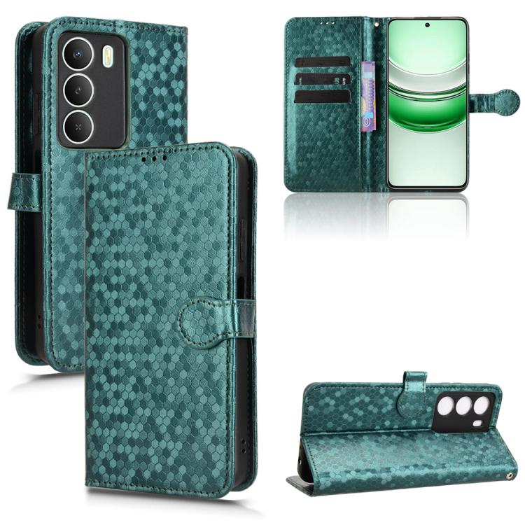Honeycomb Dot Texture Leather Phone Case, For Realme GT 7 5G Global, For Realme 14x 5G Malaysia / V70, For Realme 14 5G, For Realme 14 Pro Lite / 13 Pro Global, For Realme P3 Pro, For Realme 14 Pro+, For Realme 14 Pro, For Realme C75 4G                ...