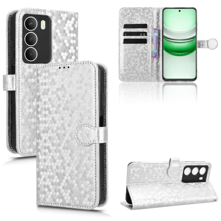 Honeycomb Dot Texture Leather Phone Case, For Realme GT 7 5G Global, For Realme 14x 5G Malaysia / V70, For Realme 14 5G, For Realme 14 Pro Lite / 13 Pro Global, For Realme P3 Pro, For Realme 14 Pro+, For Realme 14 Pro, For Realme C75 4G                ...