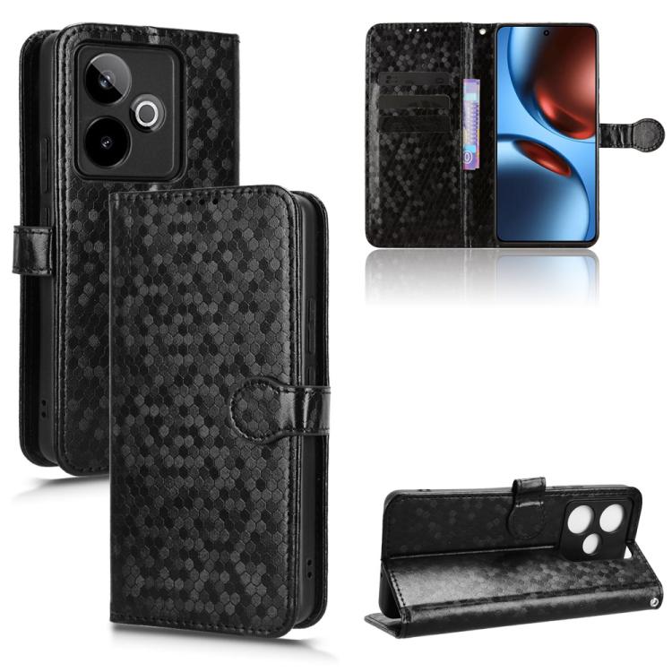 Honeycomb Dot Texture Leather Phone Case, For Realme GT 7 5G Global, For Realme 14x 5G Malaysia / V70, For Realme 14 5G, For Realme 14 Pro Lite / 13 Pro Global, For Realme P3 Pro, For Realme 14 Pro+, For Realme 14 Pro, For Realme C75 4G                ...