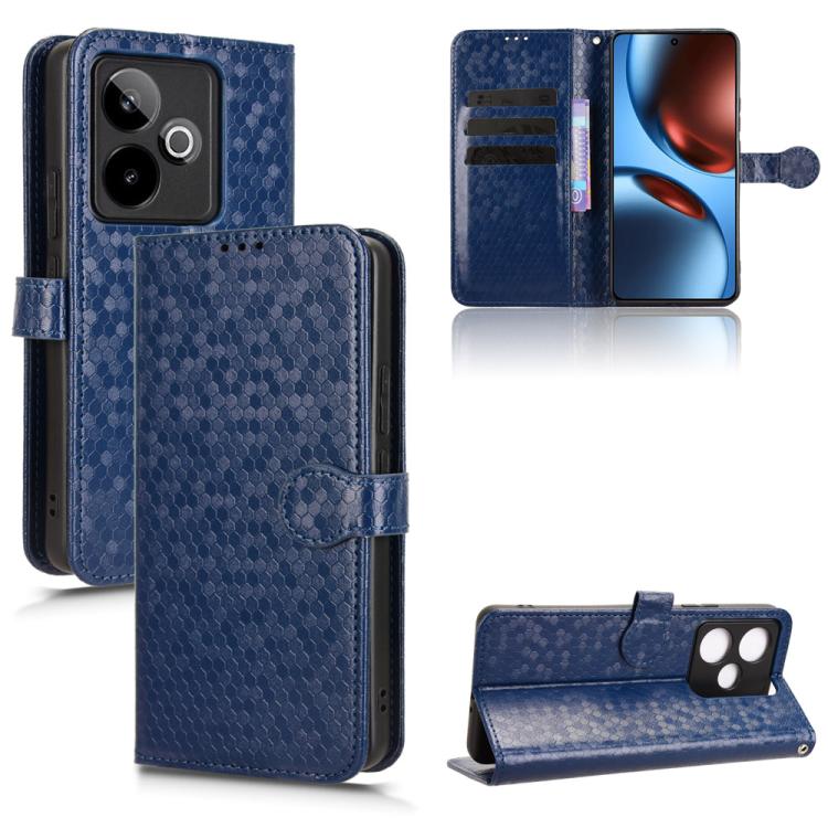 Honeycomb Dot Texture Leather Phone Case, For Realme GT 7 5G Global, For Realme 14x 5G Malaysia / V70, For Realme 14 5G, For Realme 14 Pro Lite / 13 Pro Global, For Realme P3 Pro, For Realme 14 Pro+, For Realme 14 Pro, For Realme C75 4G                ...