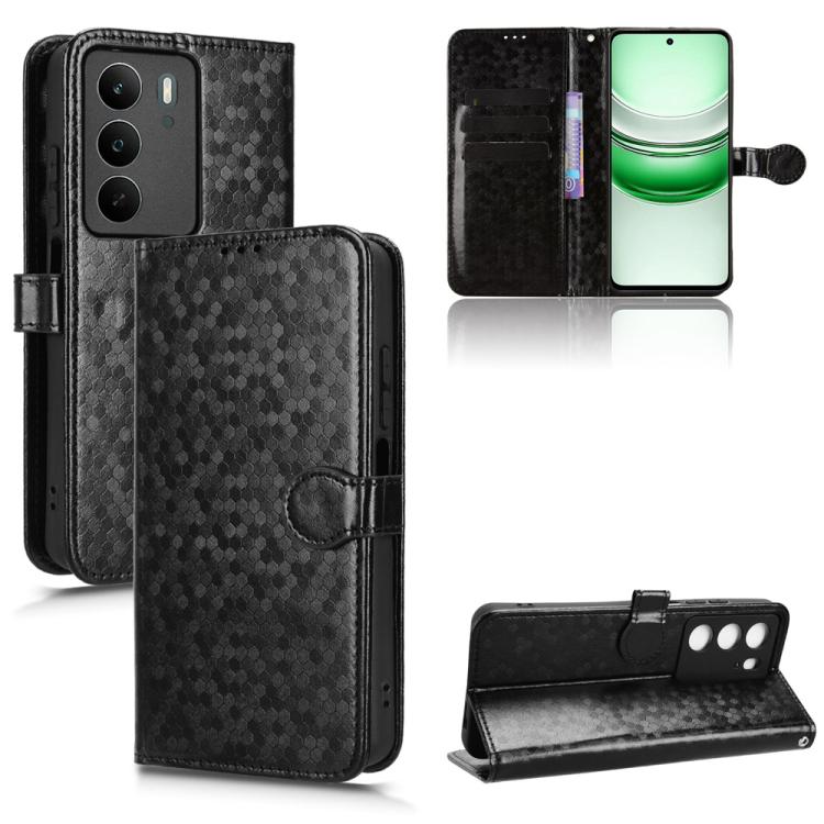 Honeycomb Dot Texture Leather Phone Case, For Realme 16T 5G Global, For Realme C100i 4G / C100x 4G, For Realme C100 4G, For Realme C83 5G / P4 Lite 5G, For Realme P4 Power 5G, For Realme Note 80 4G, For Realme 16 5G Global, For Realme 16 Pro+ 5G Global...