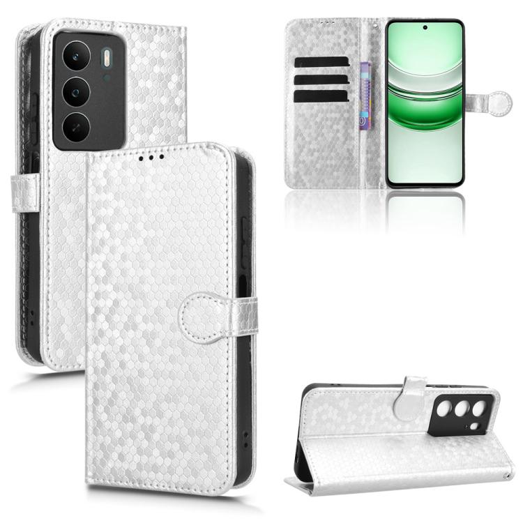 Honeycomb Dot Texture Leather Phone Case, For Realme 16T 5G Global, For Realme C100i 4G / C100x 4G, For Realme C100 4G, For Realme C83 5G / P4 Lite 5G, For Realme P4 Power 5G, For Realme Note 80 4G, For Realme 16 5G Global, For Realme 16 Pro+ 5G Global...