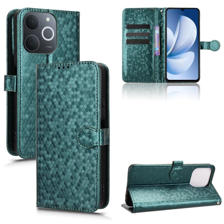 Honeycomb Dot Texture Leather Phone Case, For Realme 16T 5G Global, For Realme C100i 4G / C100x 4G, For Realme C100 4G, For Realme C83 5G / P4 Lite 5G, For Realme P4 Power 5G, For Realme Note 80 4G, For Realme 16 5G Global, For Realme 16 Pro+ 5G Global...