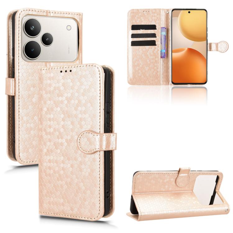 Honeycomb Dot Texture Leather Phone Case, For Realme 16T 5G Global, For Realme C100i 4G / C100x 4G, For Realme C100 4G, For Realme C83 5G / P4 Lite 5G, For Realme P4 Power 5G, For Realme Note 80 4G, For Realme 16 5G Global, For Realme 16 Pro+ 5G Global...