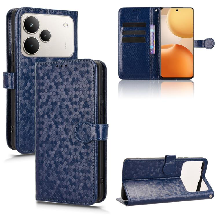 Honeycomb Dot Texture Leather Phone Case, For Realme 16T 5G Global, For Realme C100i 4G / C100x 4G, For Realme C100 4G, For Realme C83 5G / P4 Lite 5G, For Realme P4 Power 5G, For Realme Note 80 4G, For Realme 16 5G Global, For Realme 16 Pro+ 5G Global...