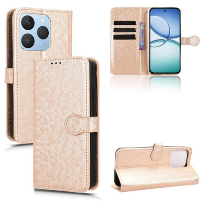 Honeycomb Dot Texture Leather Phone Case, For Realme 16T 5G Global, For Realme C100i 4G / C100x 4G, For Realme C100 4G, For Realme C83 5G / P4 Lite 5G, For Realme P4 Power 5G, For Realme Note 80 4G, For Realme 16 5G Global, For Realme 16 Pro+ 5G Global...