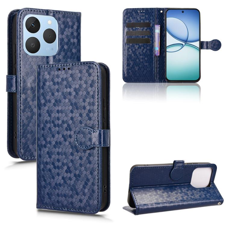 Honeycomb Dot Texture Leather Phone Case, For Realme 16T 5G Global, For Realme C100i 4G / C100x 4G, For Realme C100 4G, For Realme C83 5G / P4 Lite 5G, For Realme P4 Power 5G, For Realme Note 80 4G, For Realme 16 5G Global, For Realme 16 Pro+ 5G Global...