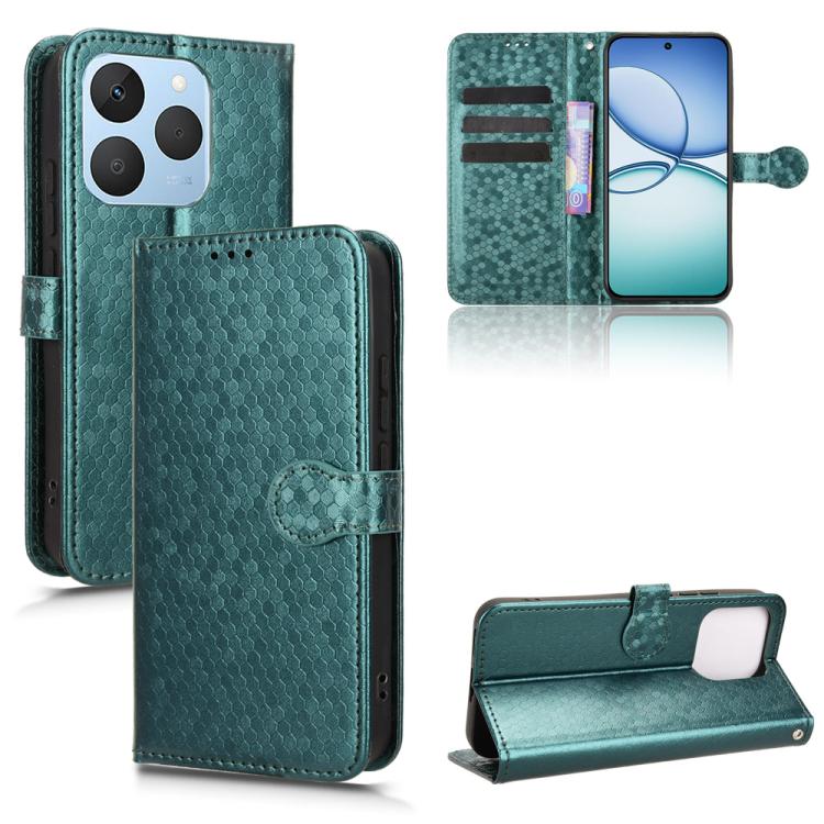 Honeycomb Dot Texture Leather Phone Case, For Realme 16T 5G Global, For Realme C100i 4G / C100x 4G, For Realme C100 4G, For Realme C83 5G / P4 Lite 5G, For Realme P4 Power 5G, For Realme Note 80 4G, For Realme 16 5G Global, For Realme 16 Pro+ 5G Global...