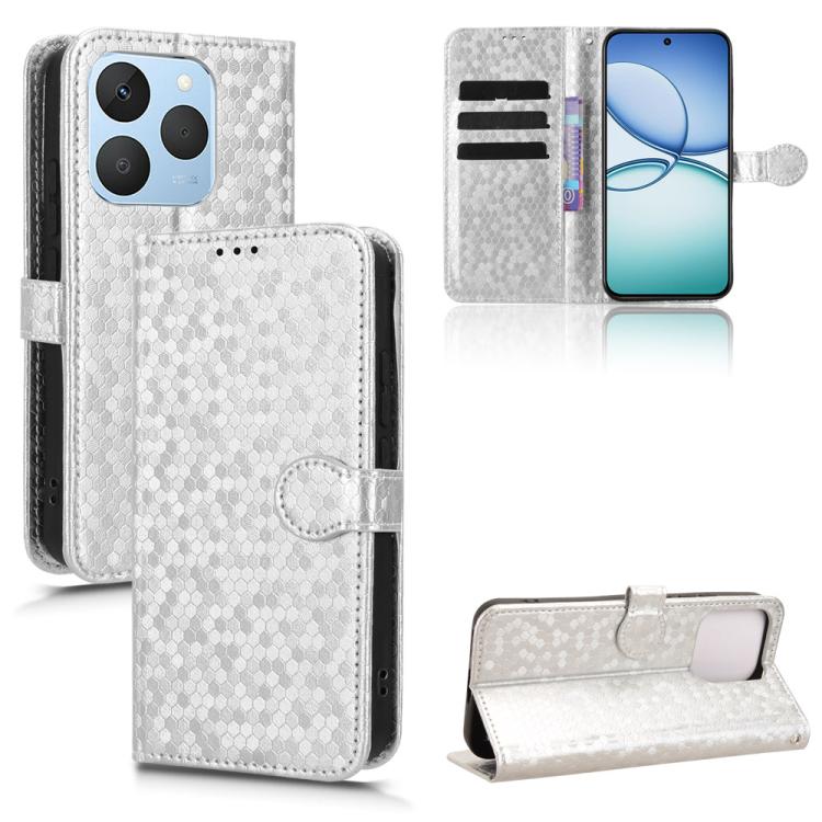 Honeycomb Dot Texture Leather Phone Case, For Realme 16T 5G Global, For Realme C100i 4G / C100x 4G, For Realme C100 4G, For Realme C83 5G / P4 Lite 5G, For Realme P4 Power 5G, For Realme Note 80 4G, For Realme 16 5G Global, For Realme 16 Pro+ 5G Global...