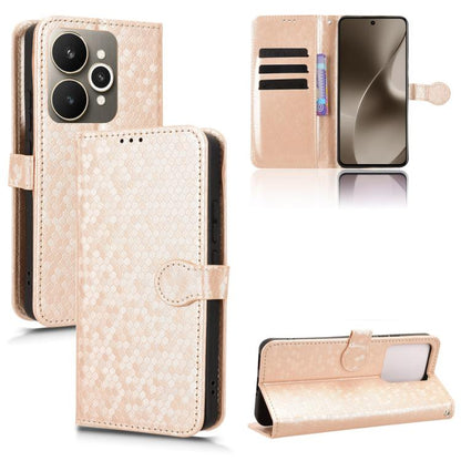 Honeycomb Dot Texture Leather Phone Case, For Realme 16T 5G Global, For Realme C100i 4G / C100x 4G, For Realme C100 4G, For Realme C83 5G / P4 Lite 5G, For Realme P4 Power 5G, For Realme Note 80 4G, For Realme 16 5G Global, For Realme 16 Pro+ 5G Global...