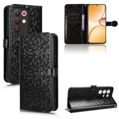 Honeycomb Dot Texture Leather Phone Case, For Realme 16T 5G Global, For Realme C100i 4G / C100x 4G, For Realme C100 4G, For Realme C83 5G / P4 Lite 5G, For Realme P4 Power 5G, For Realme Note 80 4G, For Realme 16 5G Global, For Realme 16 Pro+ 5G Global...