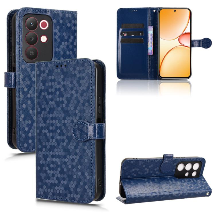 Honeycomb Dot Texture Leather Phone Case, For Realme 16T 5G Global, For Realme C100i 4G / C100x 4G, For Realme C100 4G, For Realme C83 5G / P4 Lite 5G, For Realme P4 Power 5G, For Realme Note 80 4G, For Realme 16 5G Global, For Realme 16 Pro+ 5G Global...