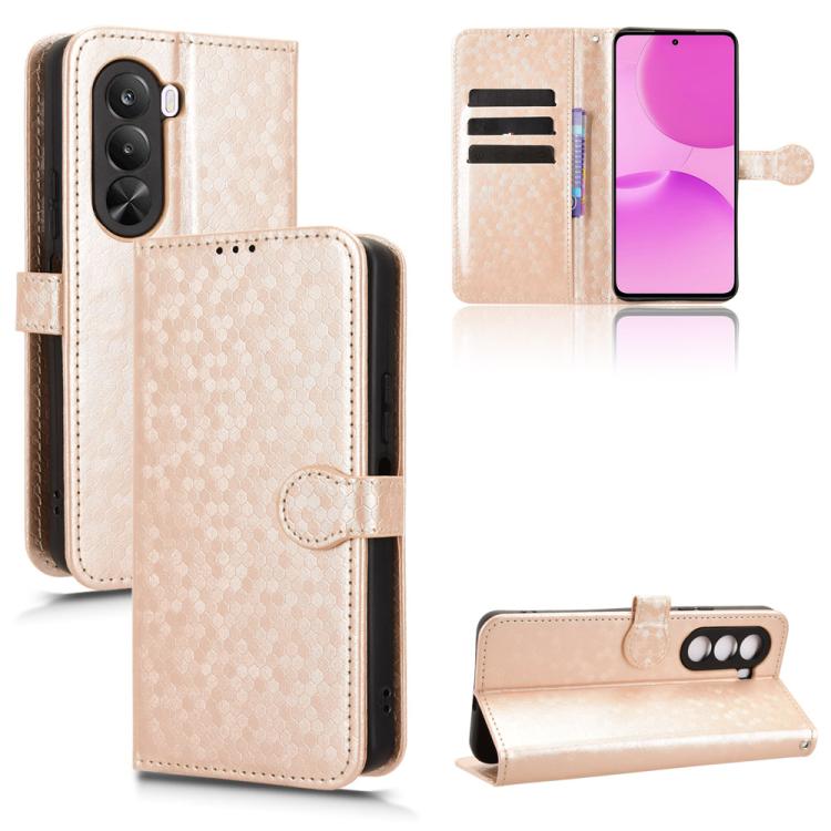 Honeycomb Dot Texture Leather Phone Case, For Realme 16T 5G Global, For Realme C100i 4G / C100x 4G, For Realme C100 4G, For Realme C83 5G / P4 Lite 5G, For Realme P4 Power 5G, For Realme Note 80 4G, For Realme 16 5G Global, For Realme 16 Pro+ 5G Global...