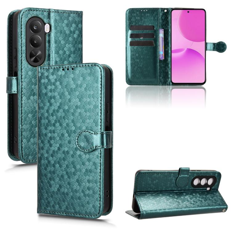 Honeycomb Dot Texture Leather Phone Case, For Realme 16T 5G Global, For Realme C100i 4G / C100x 4G, For Realme C100 4G, For Realme C83 5G / P4 Lite 5G, For Realme P4 Power 5G, For Realme Note 80 4G, For Realme 16 5G Global, For Realme 16 Pro+ 5G Global...