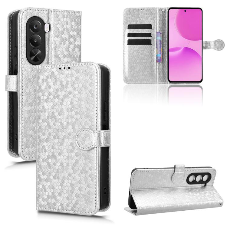 Honeycomb Dot Texture Leather Phone Case, For Realme 16T 5G Global, For Realme C100i 4G / C100x 4G, For Realme C100 4G, For Realme C83 5G / P4 Lite 5G, For Realme P4 Power 5G, For Realme Note 80 4G, For Realme 16 5G Global, For Realme 16 Pro+ 5G Global...
