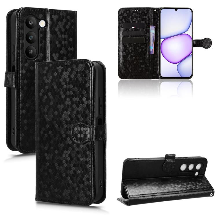 Honeycomb Dot Texture Leather Phone Case, For Realme 16T 5G Global, For Realme C100i 4G / C100x 4G, For Realme C100 4G, For Realme C83 5G / P4 Lite 5G, For Realme P4 Power 5G, For Realme Note 80 4G, For Realme 16 5G Global, For Realme 16 Pro+ 5G Global...
