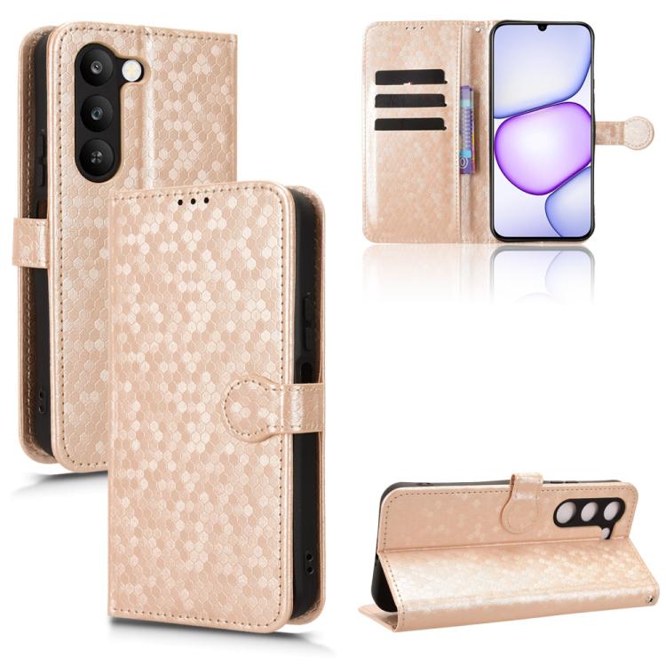 Honeycomb Dot Texture Leather Phone Case, For Realme 16T 5G Global, For Realme C100i 4G / C100x 4G, For Realme C100 4G, For Realme C83 5G / P4 Lite 5G, For Realme P4 Power 5G, For Realme Note 80 4G, For Realme 16 5G Global, For Realme 16 Pro+ 5G Global...