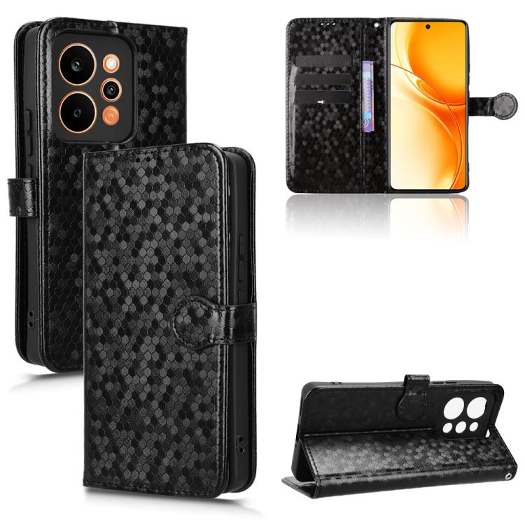 Honeycomb Dot Texture Leather Phone Case, For Realme 16T 5G Global, For Realme C100i 4G / C100x 4G, For Realme C100 4G, For Realme C83 5G / P4 Lite 5G, For Realme P4 Power 5G, For Realme Note 80 4G, For Realme 16 5G Global, For Realme 16 Pro+ 5G Global...