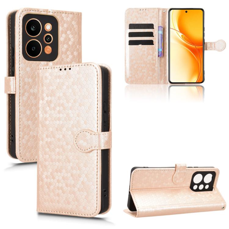 Honeycomb Dot Texture Leather Phone Case, For Realme 16T 5G Global, For Realme C100i 4G / C100x 4G, For Realme C100 4G, For Realme C83 5G / P4 Lite 5G, For Realme P4 Power 5G, For Realme Note 80 4G, For Realme 16 5G Global, For Realme 16 Pro+ 5G Global...
