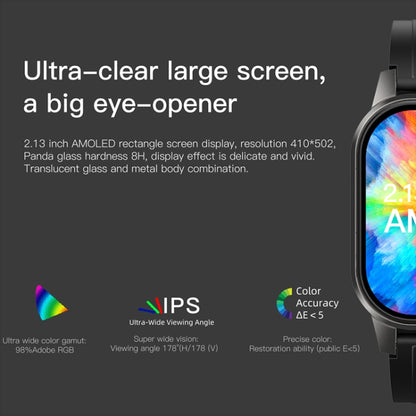 DM62 2.13 inch AMOLED Square Screen Smart Watch Android 8.1, 2GB+16GB