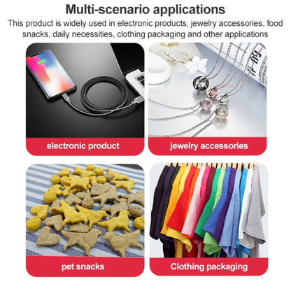 100pcs / Pack Pearlized Translucent CPP Plastic Packaging Ziplock Bag, 10.5x15cm, 12x17cm