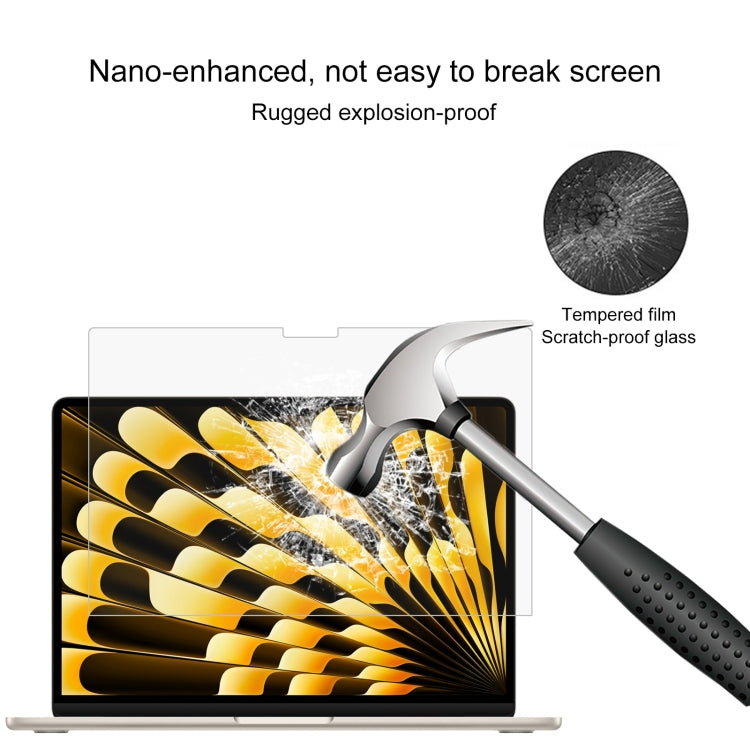 0.26mm 9H Surface Hardness Explosion-proof Tempered Glass Film, For Macbook Air 15.3 2023/2024/2025/M5 2026, For MacBook Neo 13 inch 2026 A18 Pro A3404, For Macbook Air 13.6 2023/2024/2025