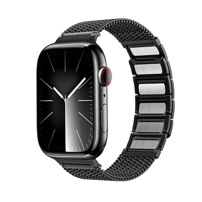 Magnetic Clasp Braided Chain Stainless Steel Watch Band, For Apple Watch 42mm, For Apple Watch 38mm