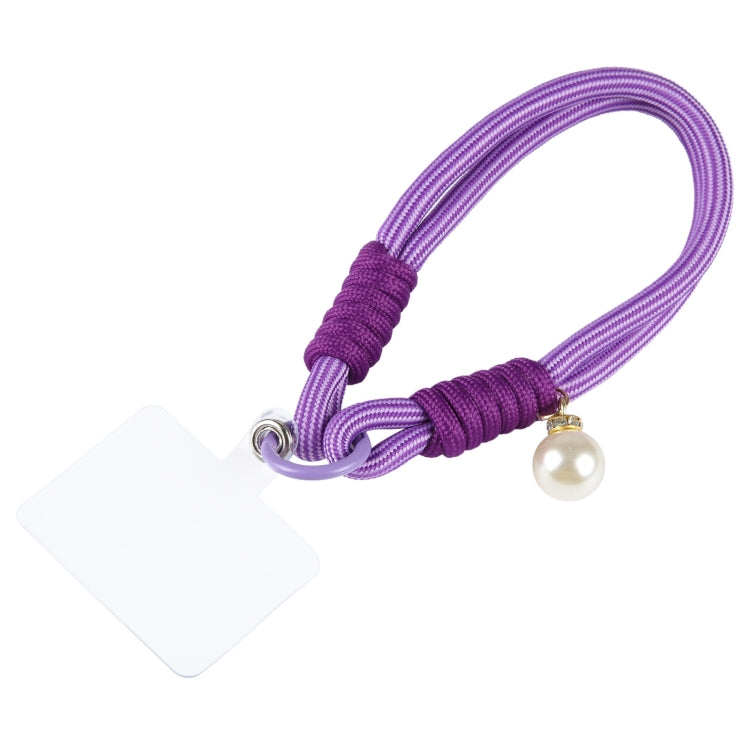 Dopamine Color Pearl Round Twist Rope Short Lanyard