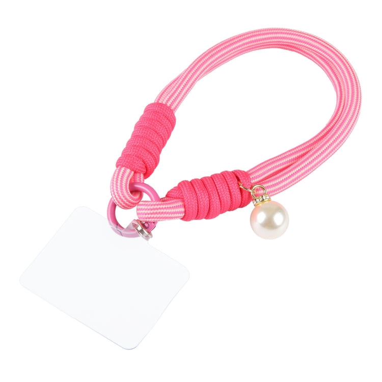 Dopamine Color Pearl Round Twist Rope Short Lanyard