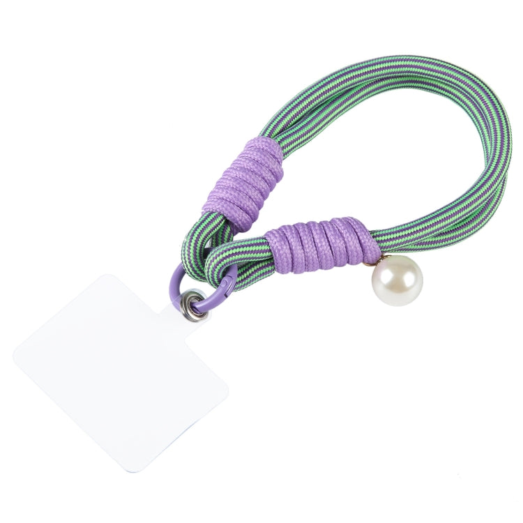 Dopamine Color Pearl Round Twist Rope Short Lanyard