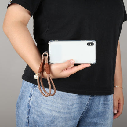 Dopamine Color Pearl Round Twist Rope Short Lanyard