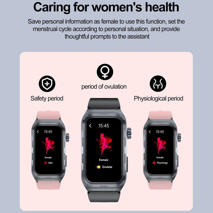 TK79 1.47 inch IP68 Waterproof Smart Watch, Support ECG / Blood Glucose / Blood Oxygen Monitoring / Uric Acid