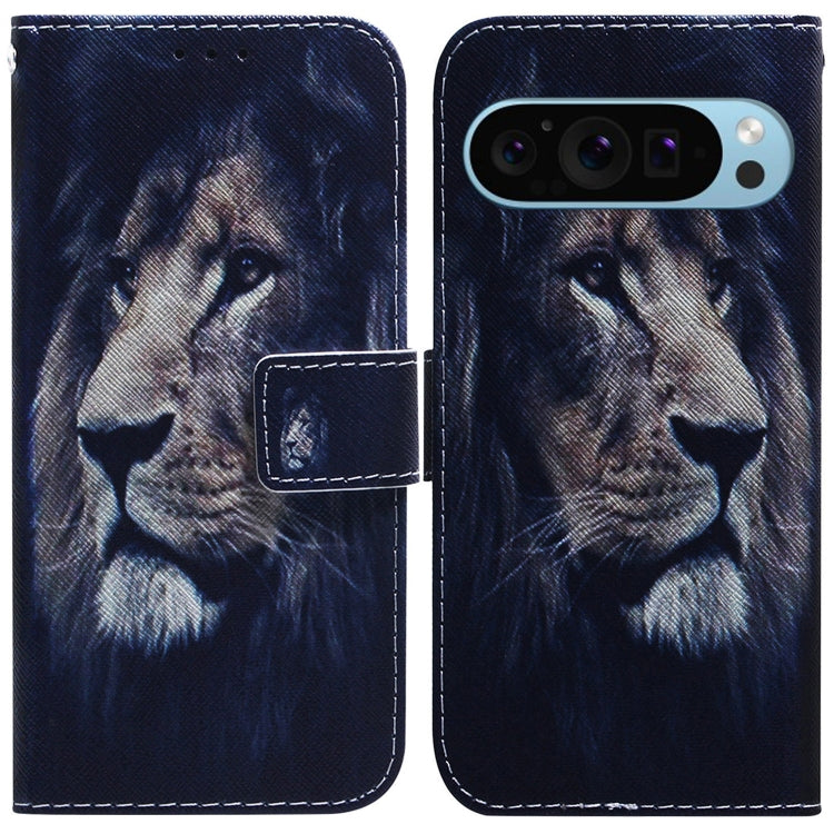 Coloured Drawing Flip Leather Phone Case, For Google Pixel 10a, For Google Pixel 9a, For Google Pixel 9 Pro, For Google Pixel 9, For Google Pixel 8a