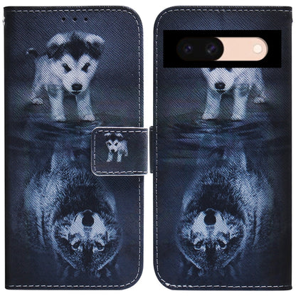 Coloured Drawing Flip Leather Phone Case, For Google Pixel 10a, For Google Pixel 9a, For Google Pixel 9 Pro, For Google Pixel 9, For Google Pixel 8a