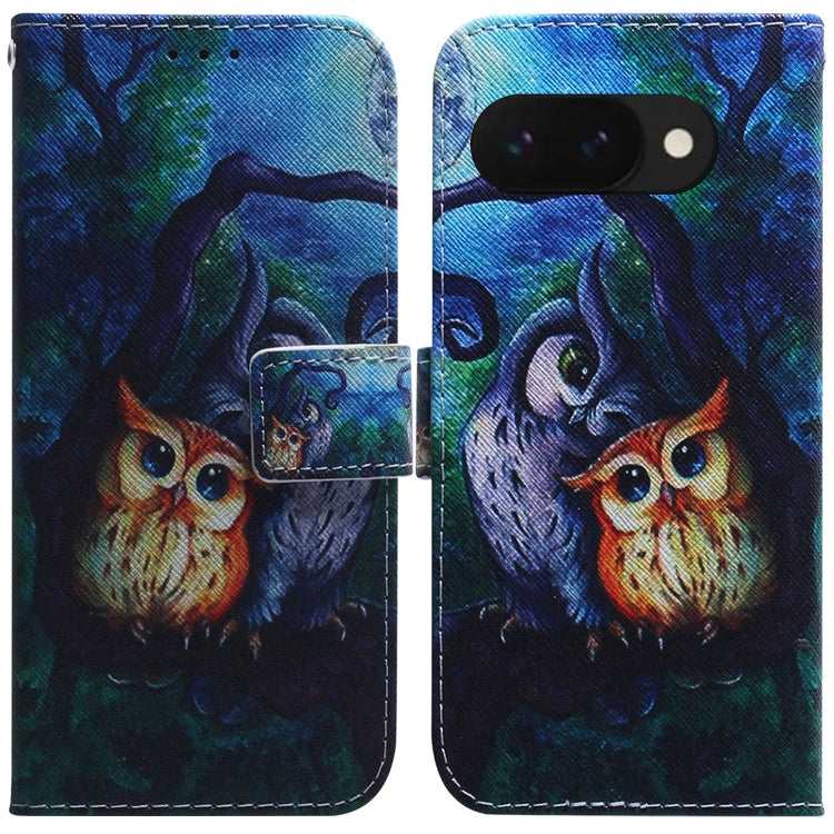 Coloured Drawing Flip Leather Phone Case, For Google Pixel 10a, For Google Pixel 9a, For Google Pixel 9 Pro, For Google Pixel 9, For Google Pixel 8a