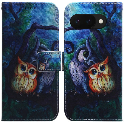 Coloured Drawing Flip Leather Phone Case, For Google Pixel 10a, For Google Pixel 9a, For Google Pixel 9 Pro, For Google Pixel 9, For Google Pixel 8a