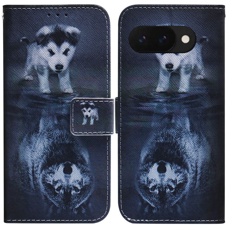 Coloured Drawing Flip Leather Phone Case, For Google Pixel 10a, For Google Pixel 9a, For Google Pixel 9 Pro, For Google Pixel 9, For Google Pixel 8a