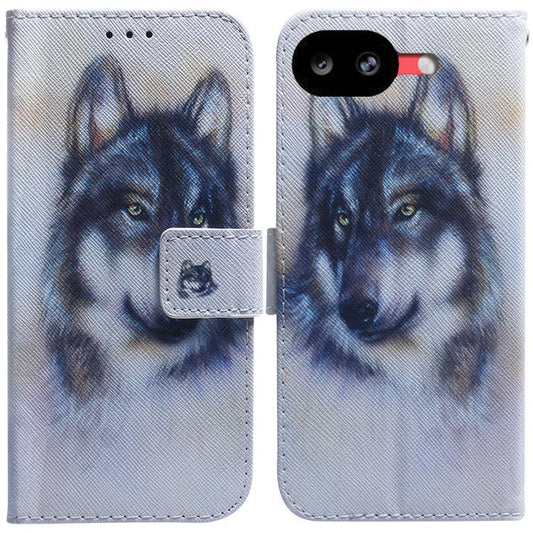 Coloured Drawing Flip Leather Phone Case, For Google Pixel 10a, For Google Pixel 9a, For Google Pixel 9 Pro, For Google Pixel 9, For Google Pixel 8a