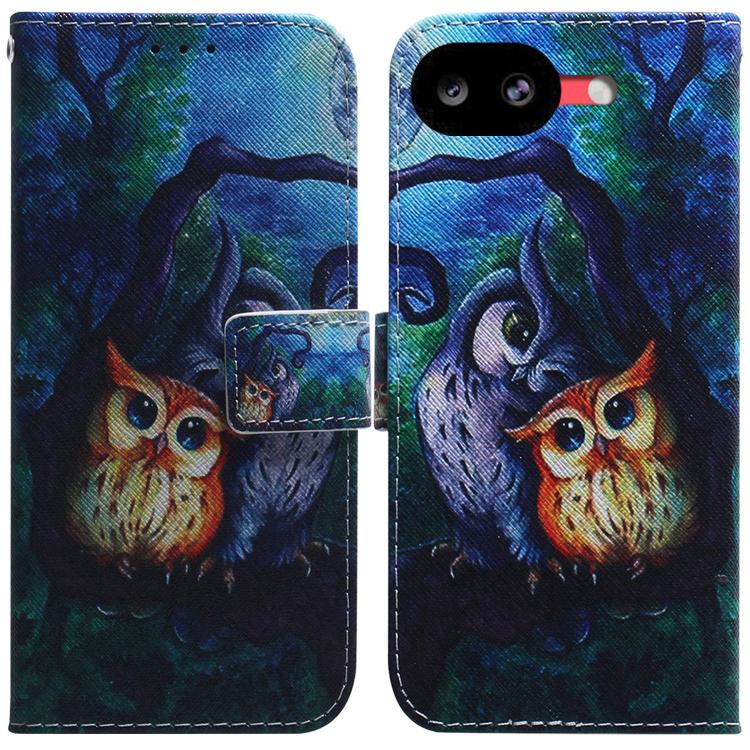 Coloured Drawing Flip Leather Phone Case, For Google Pixel 10a, For Google Pixel 9a, For Google Pixel 9 Pro, For Google Pixel 9, For Google Pixel 8a