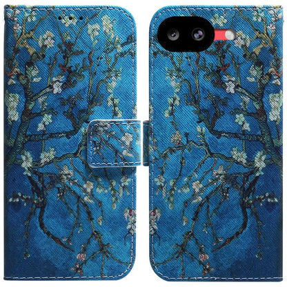 Coloured Drawing Flip Leather Phone Case, For Google Pixel 10a, For Google Pixel 9a, For Google Pixel 9 Pro, For Google Pixel 9, For Google Pixel 8a