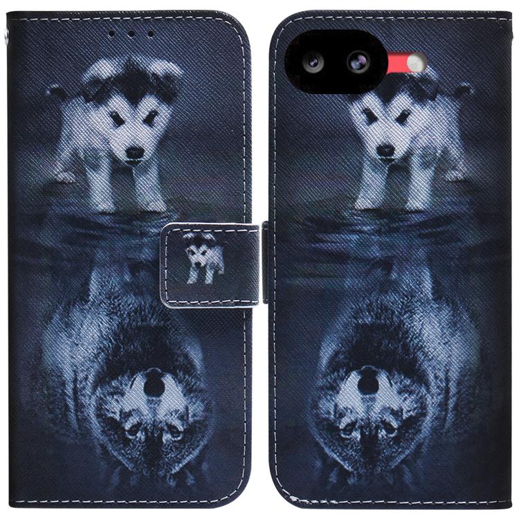 Coloured Drawing Flip Leather Phone Case, For Google Pixel 10a, For Google Pixel 9a, For Google Pixel 9 Pro, For Google Pixel 9, For Google Pixel 8a