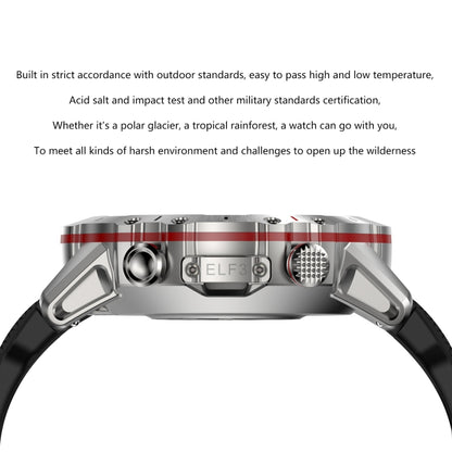 ELF3 1.39 inch TFT Round Screen Outdoor Silicone Strap Smart Watch Supports Blood Oxygen Monitoring