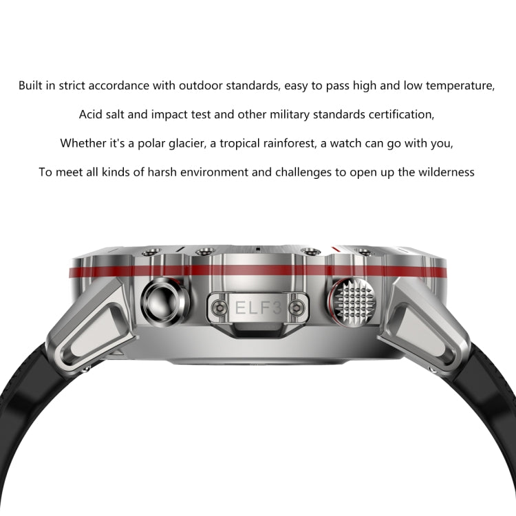 LEMFO ELF3 1.39 inch TFT Round Screen Outdoor Steel Strap Smart Watch Supports Blood Oxygen Monitoring