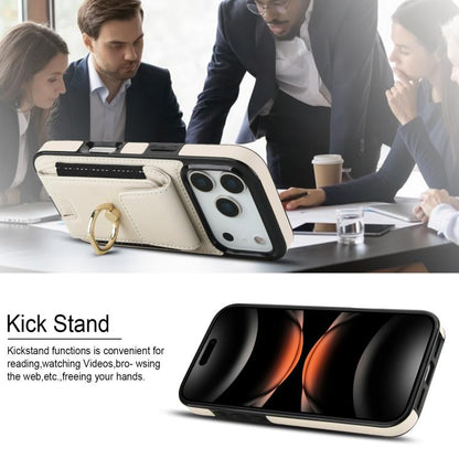 Elastic Card Bag Ring Holder Phone Case, For iPhone 18 Pro / 17 Pro, For iPhone 18 Pro Max / 17 Pro Max, For iPhone 17, For iPhone Air, For iPhone 16 Pro Max, For iPhone 16 Pro, For iPhone 16 Plus, For iPhone 16, For iPhone 15 Pro Max, For iPhone 15 Pr...