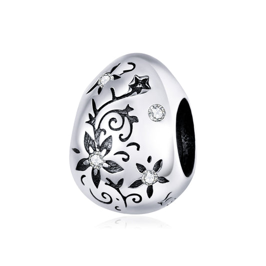 Accessoires de bracelet DIY en argent sterling S925, motif rétro œuf de Pâques