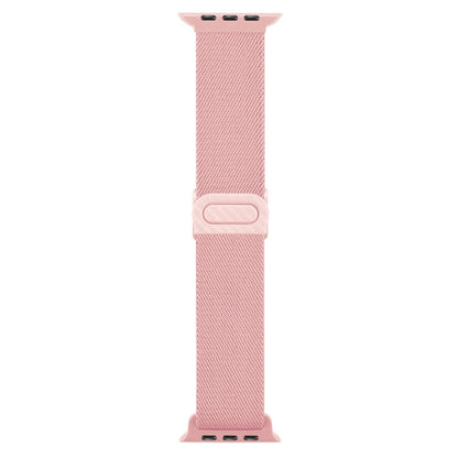 Carbon Fiber Texture Snap Buckle Nylon Watch Band, For Apple Watch Series 7 41mm, For Apple Watch Series 7 45mm, For Apple Watch SE 40mm, For Apple Watch SE 44mm, For Apple Watch Series 6 40mm, For Apple Watch Series 6 44mm