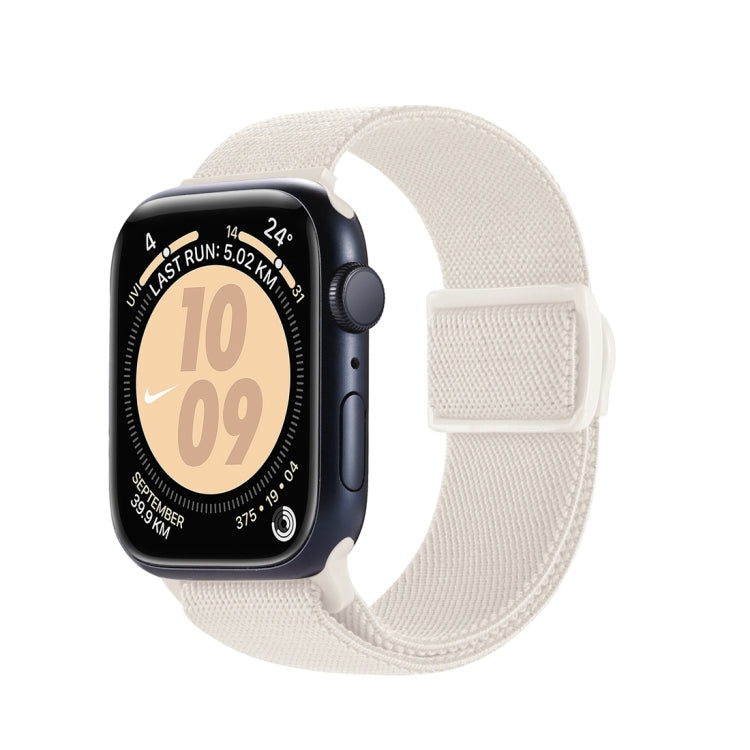 Carbon Fiber Texture Snap Buckle Nylon Watch Band, For Apple Watch Series 7 41mm, For Apple Watch Series 7 45mm, For Apple Watch SE 40mm, For Apple Watch SE 44mm, For Apple Watch Series 6 40mm, For Apple Watch Series 6 44mm