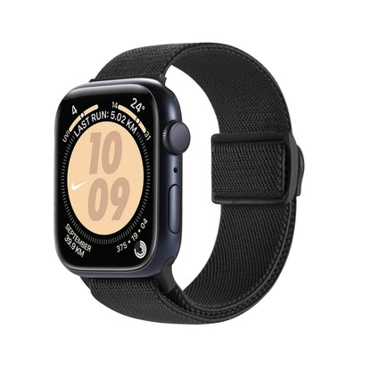 Carbon Fiber Texture Snap Buckle Nylon Watch Band, For Apple Watch Series 7 41mm, For Apple Watch Series 7 45mm, For Apple Watch SE 40mm, For Apple Watch SE 44mm, For Apple Watch Series 6 40mm, For Apple Watch Series 6 44mm