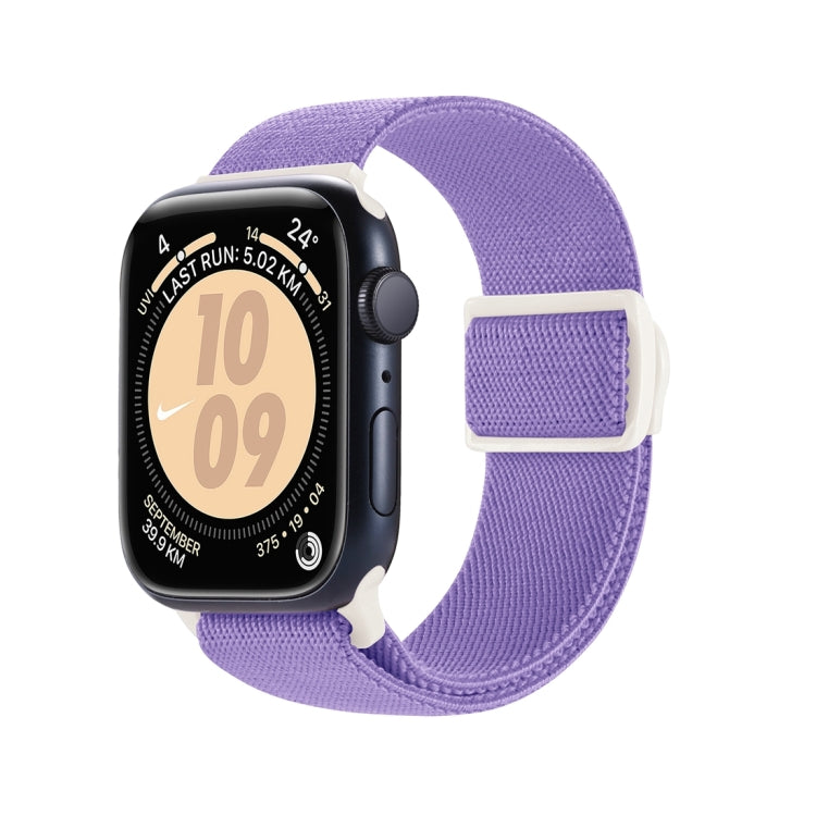 Carbon Fiber Texture Snap Buckle Nylon Watch Band, For Apple Watch Series 7 41mm, For Apple Watch Series 7 45mm, For Apple Watch SE 40mm, For Apple Watch SE 44mm, For Apple Watch Series 6 40mm, For Apple Watch Series 6 44mm