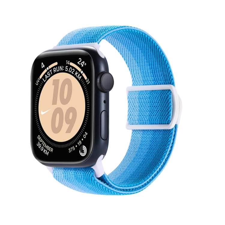 Carbon Fiber Texture Snap Buckle Nylon Watch Band, For Apple Watch Series 7 41mm, For Apple Watch Series 7 45mm, For Apple Watch SE 40mm, For Apple Watch SE 44mm, For Apple Watch Series 6 40mm, For Apple Watch Series 6 44mm